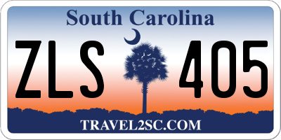 SC license plate ZLS405