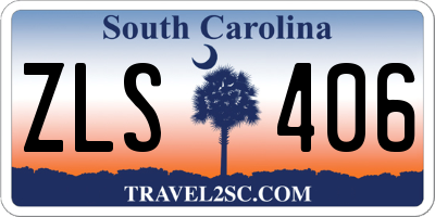 SC license plate ZLS406