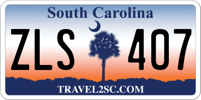 SC license plate ZLS407