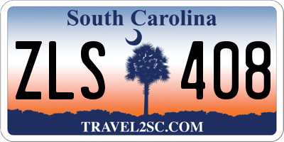 SC license plate ZLS408