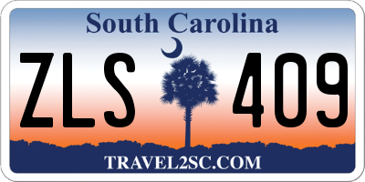 SC license plate ZLS409