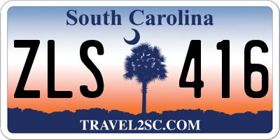 SC license plate ZLS416