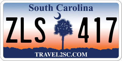 SC license plate ZLS417