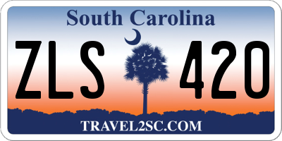 SC license plate ZLS420