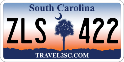 SC license plate ZLS422