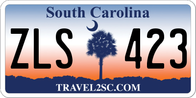 SC license plate ZLS423
