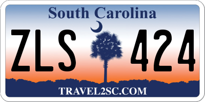 SC license plate ZLS424
