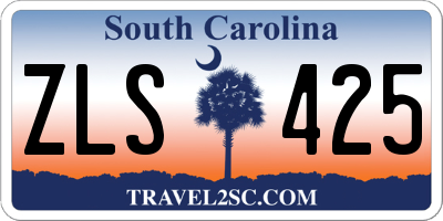 SC license plate ZLS425