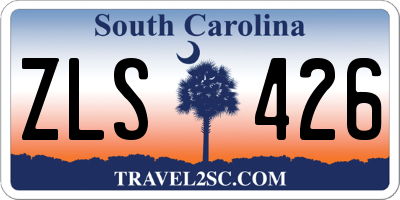 SC license plate ZLS426