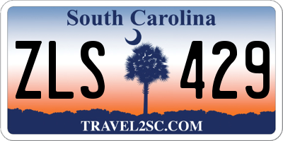 SC license plate ZLS429
