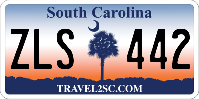 SC license plate ZLS442