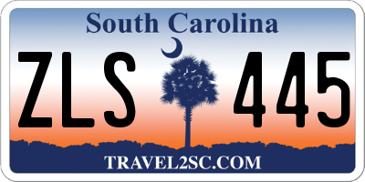 SC license plate ZLS445