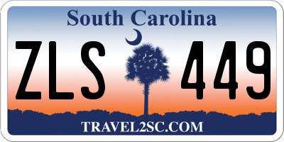 SC license plate ZLS449