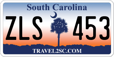 SC license plate ZLS453