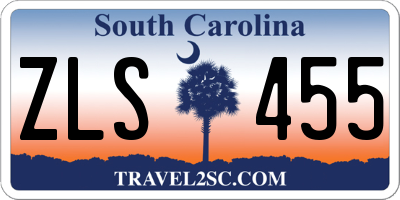 SC license plate ZLS455