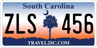 SC license plate ZLS456
