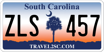 SC license plate ZLS457