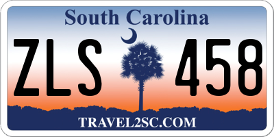 SC license plate ZLS458