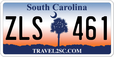 SC license plate ZLS461