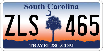 SC license plate ZLS465