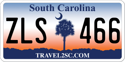 SC license plate ZLS466