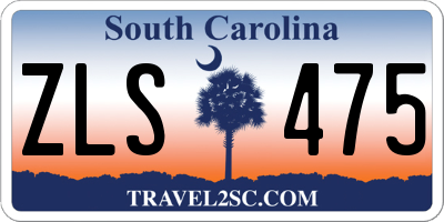 SC license plate ZLS475