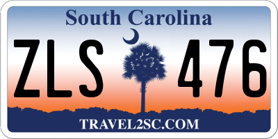 SC license plate ZLS476