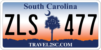 SC license plate ZLS477