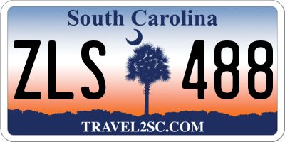 SC license plate ZLS488