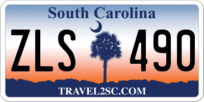 SC license plate ZLS490