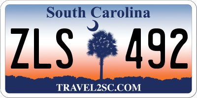 SC license plate ZLS492
