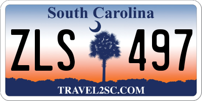 SC license plate ZLS497