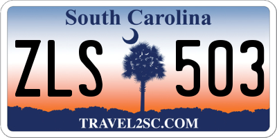 SC license plate ZLS503