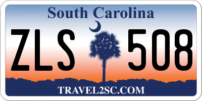SC license plate ZLS508