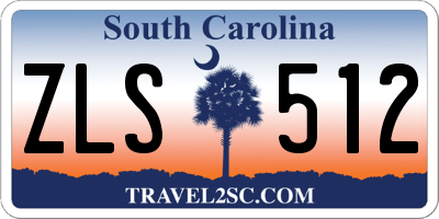 SC license plate ZLS512