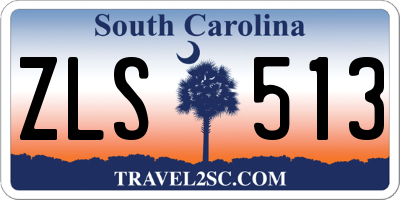 SC license plate ZLS513