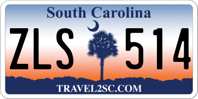 SC license plate ZLS514