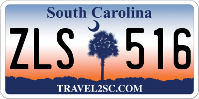 SC license plate ZLS516