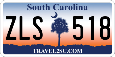 SC license plate ZLS518