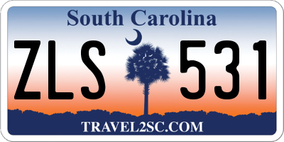SC license plate ZLS531