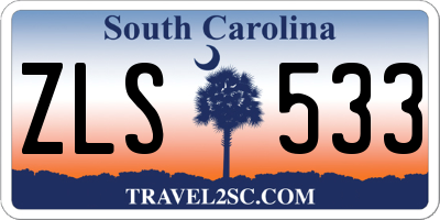 SC license plate ZLS533