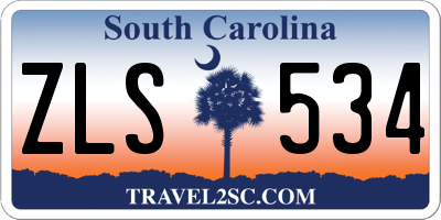 SC license plate ZLS534
