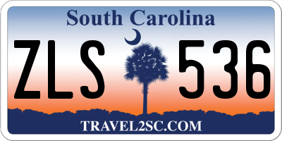 SC license plate ZLS536
