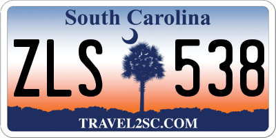 SC license plate ZLS538