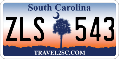 SC license plate ZLS543
