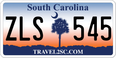 SC license plate ZLS545