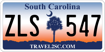 SC license plate ZLS547