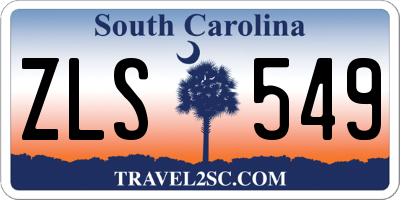 SC license plate ZLS549