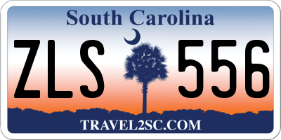 SC license plate ZLS556