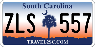 SC license plate ZLS557